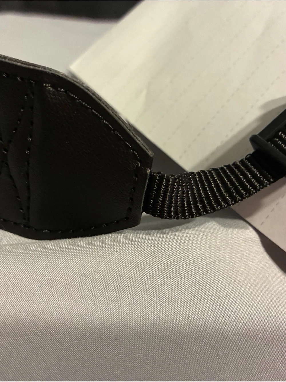 Canon Black Camera Neck Strap with Red Trim and White Logo